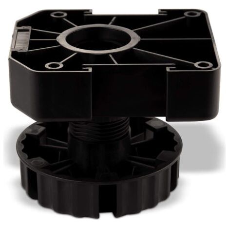 4 Pied de meuble réglable, hauteur 75 mm, diamètre 77 mm, charge 500 kg, pour cuisine et salle de bain (1/5)