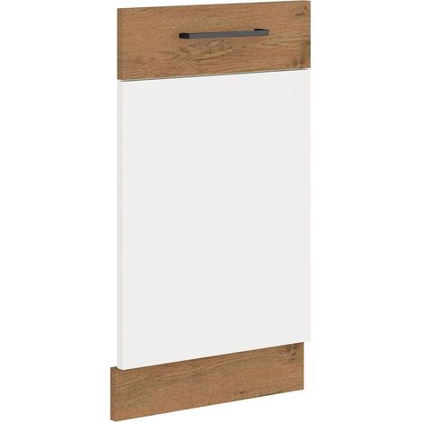 Küche Vigo Frontblende Geschirrspüler vollintegriert 45 cm Eiche Lancelot Weiß (1/2)