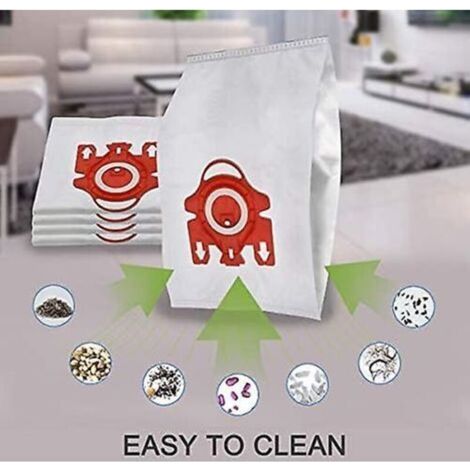 Sac à poussière Non tissé synthétique, 10 pièces, accessoires pour aspirateur Miele Fjm série 3d, sac d'aspiration de poussière pour Miele Fjm C1 et C2 (1/4)