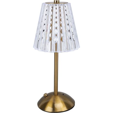 Fafeicy Lampe de Table LED sans Fil en Cristal, Veilleuse avec 3 Températures de Couleur, Variateur d'intensité en Continu, Commande Tactile, Rechargeable par USB, pour la Maison, la (1/5)