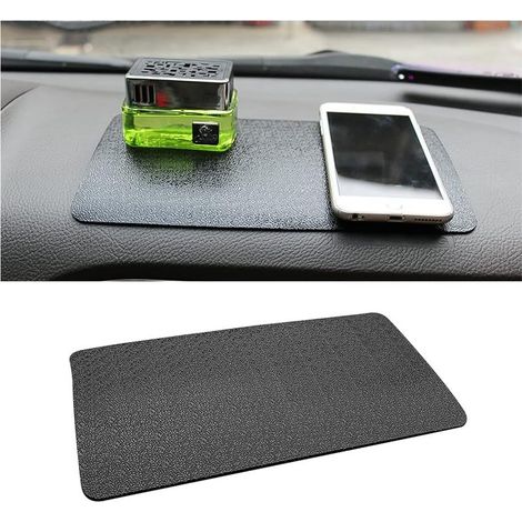 Rutschfeste Auto-Armaturenbrettmatte, wiederverwendbare Silikonmatte für Autotelefon- und GPS-Halter, für Zuhause, Büro (Leder) (1/5)
