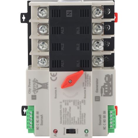 Commutateur de transfert automatique à double alimentation W2R-100 4P 63A (1/5)