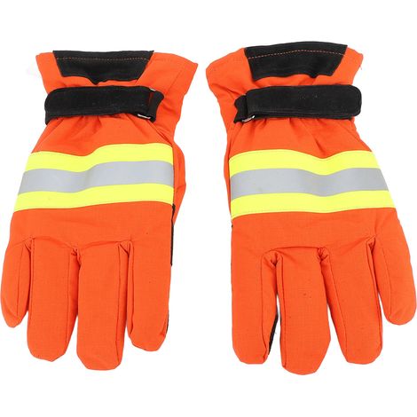 paire de gants de pompier résistants à la chaleur, imperméables, antidérapants et ignifugés avec bandes réfléchissantes pour hommes et femmes (1/5)