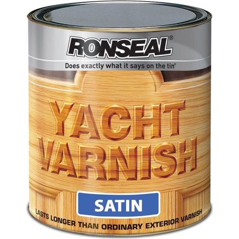 Ronseal 34909 Exterior Yacht Varnish Satin 2.5 litre RSLYVS25L