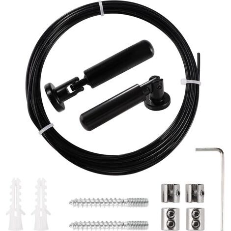 Curtain rope set, steel curtain rope, for hanging photos, pictures, notes, clothesline--DTEKGAZ