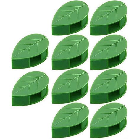 10pcs clips feuille forme fixation plantes antirouille résistant corrosion balcon jardin extérieur (1/4)