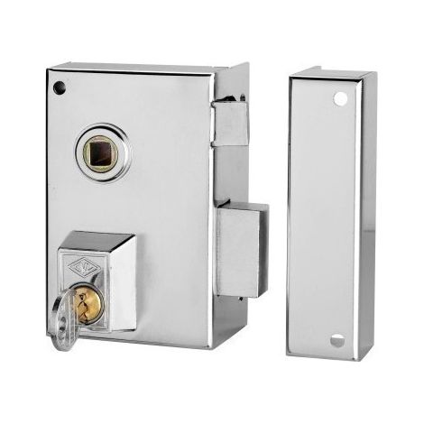 Cerradura Sobreponer 60X35Mm 56B60I/0 Niquel Picaporte/Palanca Izquierda Cvl (1/4)