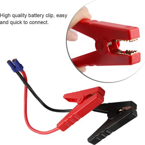 Starthilfekabel für Autos mit Klemmen und EC5 12V-Stecker (1/5)