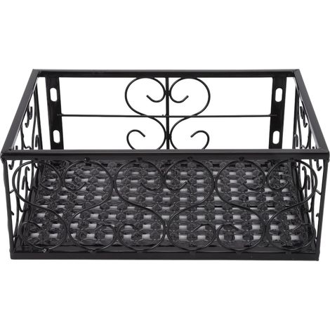 Étagère de Balcon pour Pots de Fleurs, Support de Plantes pour Balustrade de 2.5cm, Porte-Pot Décoratif en Fer avec Système de Fixation Sécurisé, 30x20x12cm, Idéal pour Jardin, Terrasse et Extérieur (1/5)
