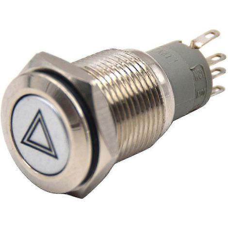 Nouveau bouton-poussoir de 16 mm pour interrupteur de feux de détresse clignotants de voiture SZRH AC (1/5)