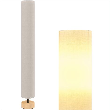 Lampe de table Lampadaire en lin beige avec abat-jour (1/5)
