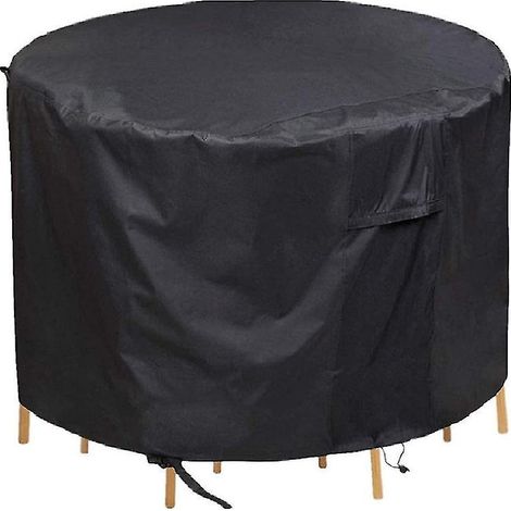 Housse de protection pour mobilier de jardin rond, table ronde, anti-poussière et imperméable - 120 x 75 cm (1/5)