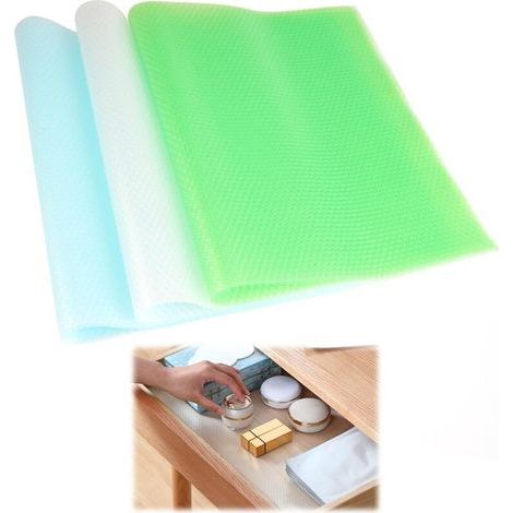Lntyq 3er-Pack Kühlschrank-Frischematten, antibakteriell, 45 x 30 cm, waschbare Kühlschrankmatten, Anti-Frost-Gefrierschrankmatten, rutschfeste Kühlschrankmatten, für Küche, Schrank usw. (1/5)