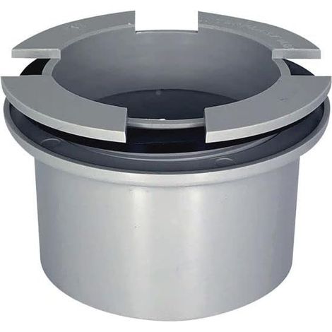 Naissance PVC pour Cheneau / Gouttière à fond plat Ø80 Gris (1/2)