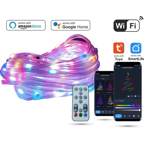 Luces navideñas LED WiFi de 10 m con música Tuya (1/5)
