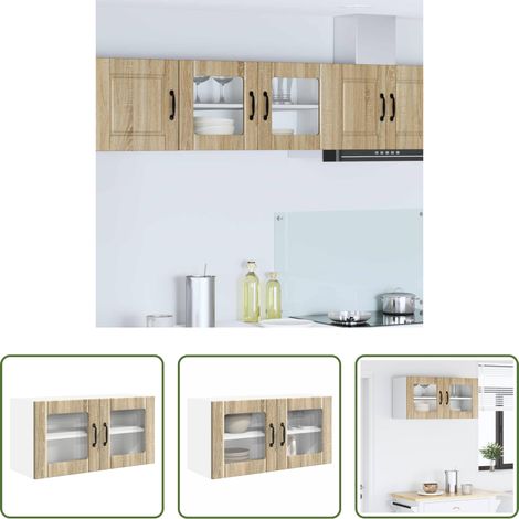 Küchenschränke Holz -  Küchenschrank Sonoma-Eiche 80 x 31 x 40 cm Holzwerkstoff (1/5)