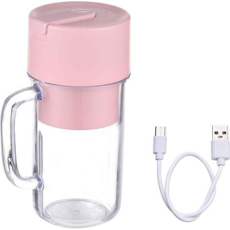 Tragbarer Mixer für Smoothies und andere pürierte Getränke, leistungsstark, mit 6 Klingen, XU, wiederaufladbar, BPA-frei, ideal für Sport und Reisen – Crezuo