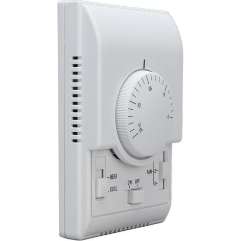 Termostato de aire acondicionado central, interruptor de control mecánico de 2 vías, aire acondicionado de 110-220 V (1/5)