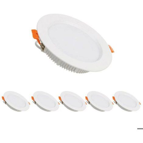 Lot de 6 Spot led encastrable,5W,2700K,Blanc chaud,Alliage d'aluminium,Salon,Cuisine (1/4)