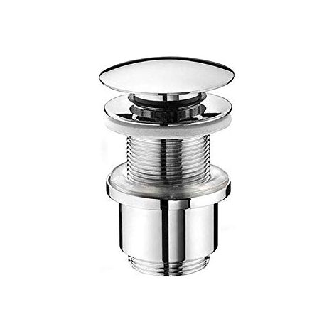 piletta scarico click clack lavabo senza troppo pieno universale 1 1/4 cromata