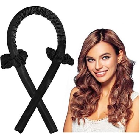 Bigoudis sans chaleur - Rouleaux à cheveux - Boucles sans chaleur - Rose ou noir - Soin des cheveux (1/4)