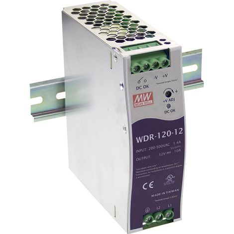 Mean Well WDR-120-24 Hutschienen-Netzteil (DIN-Rail) 24 V/DC 5 A 120 W Anzahl Ausgänge:1 x Inhalt