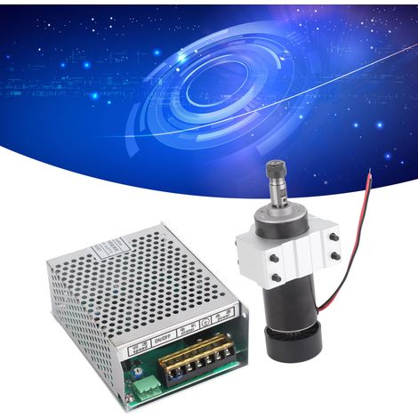Moteur de broche ER11 12 000 tr/min refroidi par air, 500 W, avec variateur de vitesse et dispositif de fixation pour machine de gravure de circuits imprimés. (1/5)