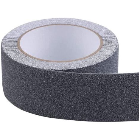Pair Bande Antidérapante adhésive, Forte Adhésif, Ruban Autocollant Anti-dérapante, pour Intérieur et Extérieur, pour la Sécurité au Travail et la Maison. Bande Sécurité, 5 cm x 5 m,Noir (1/4)