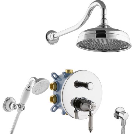 Ensemble de douche nostalgique PaulGurkes avec douche pluie et corps encastré (1/5)