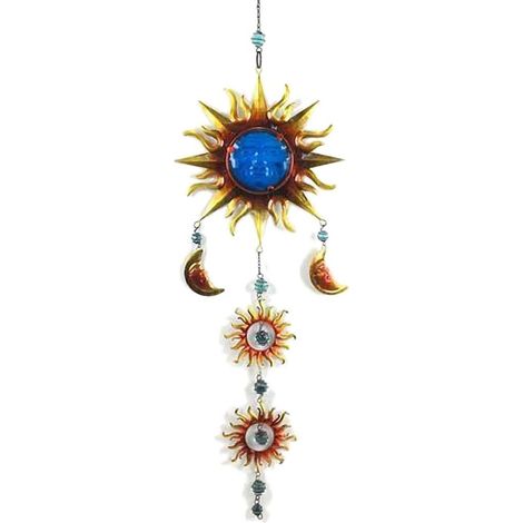 Mobile Soleils et Lunes 90 cm - Bleu