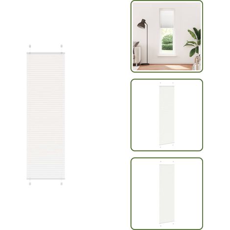 vidaXL Plissee Weiß 55x200 cm Stoffbreite 54,4 cm Polyester (1/5)