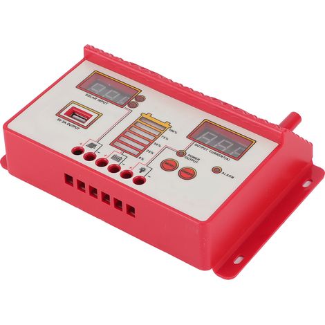 Régulateur de charge solaire intelligent MPPT 40A 12V/24V, affichage LED, sortie USB, contrôleur de panneau solaire (1/5)