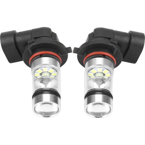 Kit 2 ampoules LED 9006/HB4 100W - Phare et antibrouillard haute luminosité - Blanc pur 6000K - Facile à installer - Pour voiture (1/5)
