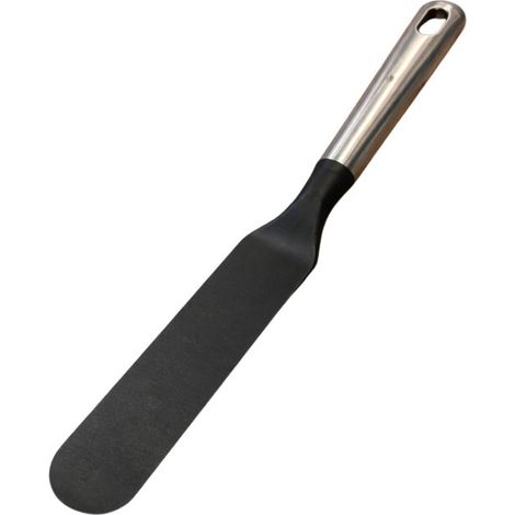 1 pièce spatule à crêpes, 30 cm, silicone alimentaire, acier inoxydable, ergonomique, pour crêpes et pancakes