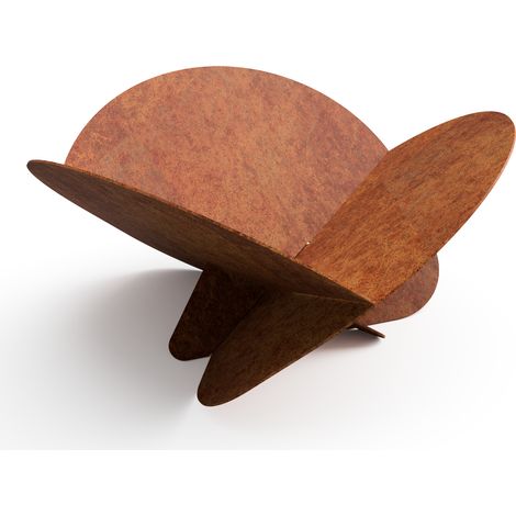 TUOZI - Brasero de Jardin MEDUSAE - 75 x 75 x 35 - Brasero d'extérieur pour jardin fabriqué en acier Corten (1/4)