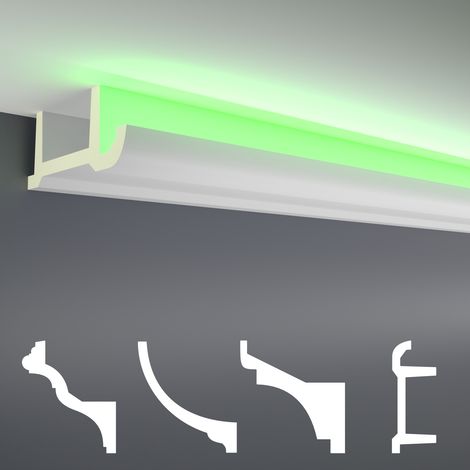 Pacchetti economici da LED-1 a LED-20 Profilo PU - illuminazione indiretta, opaco: LED-17 / 80x200mm, Max. Pacchetto (miglior prezzo al metro)