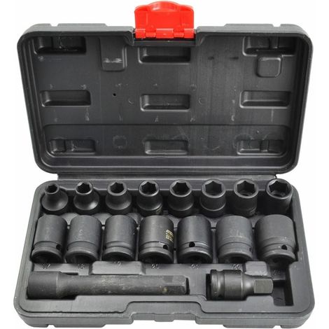 AWTOOLS 1/2" Schlagschrauber-Steckschlüsselsatz, 15-teilig