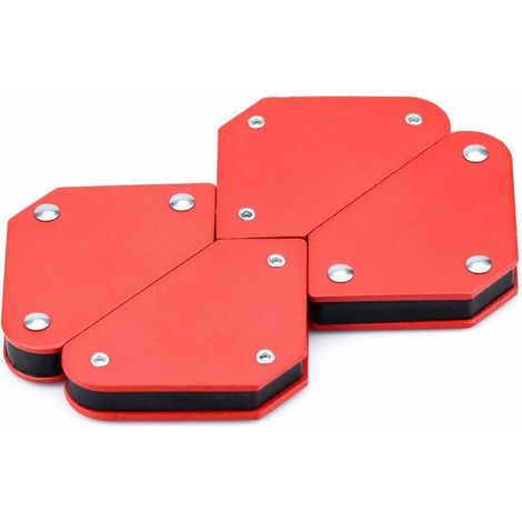 4 Pièces Aimant de soudeur, Supports de Soudure Magnétiques Accessoires de soudage Angle de soudure magnétique,45 ° 90 ° 135°, force de maintien de 5 kg (1/5)