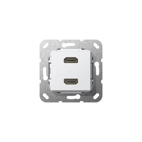 GIRA 567103 2 X HDMI BLANC PRISE DE COURANT