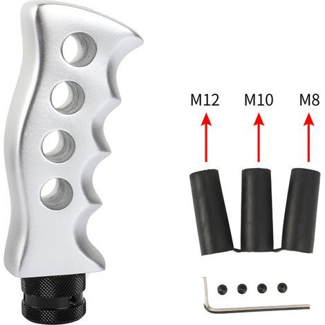 Pommeau de levier de vitesse universel pour transmission manuelle de voiture, poignée de type couteau, avec adaptateurs 8/10/12 mm, remplacement pour véhicule. (1/5)