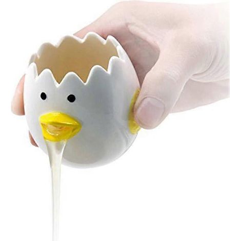 Séparateur de jaune d'œuf, séparateur de jaune et de blanc d'œuf en céramique en forme de poule vomissante, petit séparateur de jaune et de blanc d'œuf pratique, petit outil (1/4)