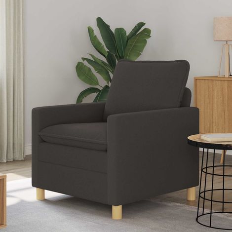 vidaXL Canapé Gris foncé 76 x 81 x 87,5 cm Tissu (1/5)