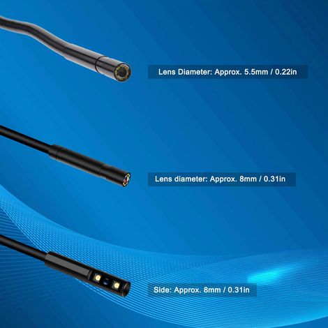 Endoscope industriel avec écran HD de 2,4 pouces, boîtier ABS portatif, caméra d'inspection endoscopique pour usine, câble de 6,6 pieds (1/5)