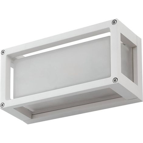 Lucande Lámpara de pared exterior 'Aurelien' en Blanco Aluminio