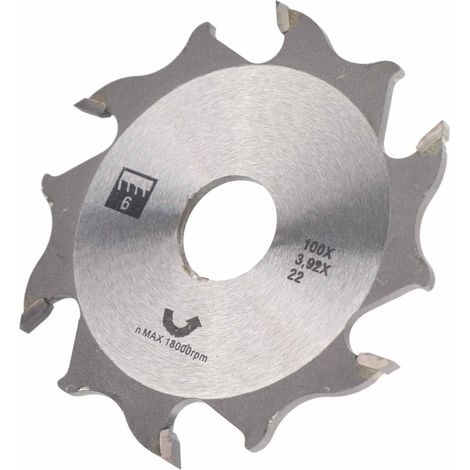 Beyamis Lame de rechange en carbure de 100 mm / 4 pouces pour fraiseuse à lamelles, destinée au travail du bois. (1/5)