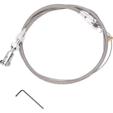 Ortviai Universeller, verstellbarer Gaszug aus Edelstahl, 60 cm, robust, für Motorrad, Quad, Auto und DIY-Pedale (1/5)