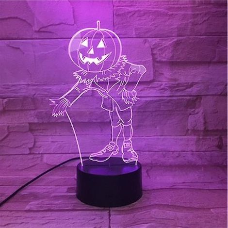 Lampe de table citrouille d'Halloween avec veilleuse LED 3D (1/3)
