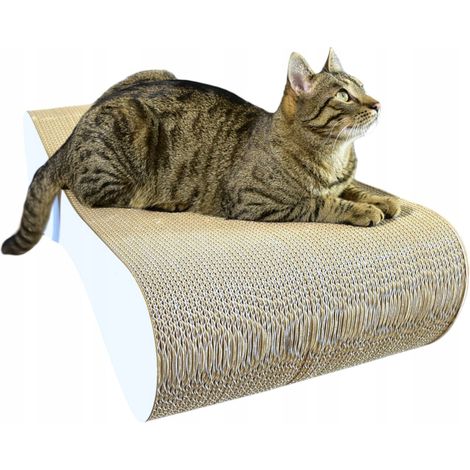 Griffoir pour chat Mimi blanc 40 cm 70 x 23 x 40 cm MruuPruu (1/5)