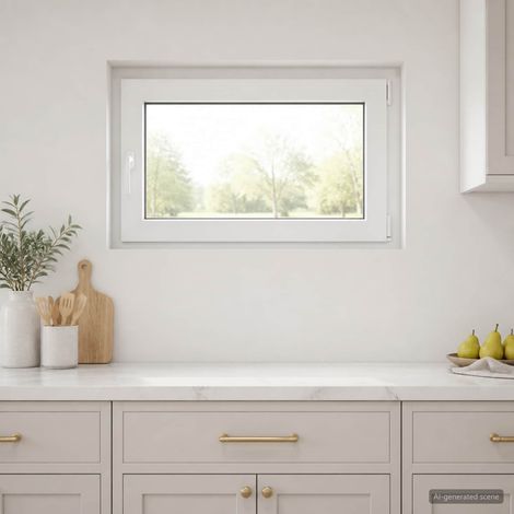 Couleur intérieure de la fenêtre de sous-sol blanche RISOR (1/5)