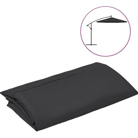 Maison Exclusive - Toile de Rechange pour Parasol Noir 300 cm (1/5)